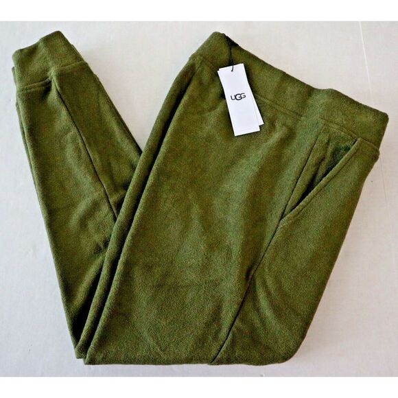 UGG 1136922 Men's Sz S Burnt Olive Green Brantley Brushed Terry Jogger Pants $98 - Picture 11 of 13